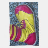 Keukenhanddoek met rode en gele clown (Verticaal)