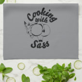 keukenhanddoek met sass (Gevouwen)