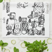 Keukenhanddoek met schroefdraad naaien (Gevouwen)