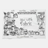 Keukenhanddoek met schroefdraad naaien (Horizontaal)