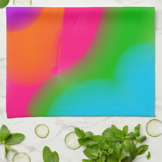 keukenhanddoek met Sherbet Waterverven (Gevouwen)