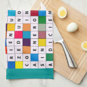 Keukenhanddoek met Spaans maandenontwerp (Quarter Fold)