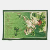 Keukenhanddoek met St. Patrick's Day groet (Horizontaal)