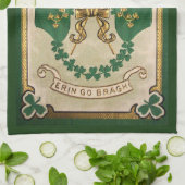 Keukenhanddoek met St. Patrick's Day-wens (Gevouwen)