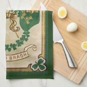 Keukenhanddoek met St. Patrick's Day-wens (Quarter Fold)