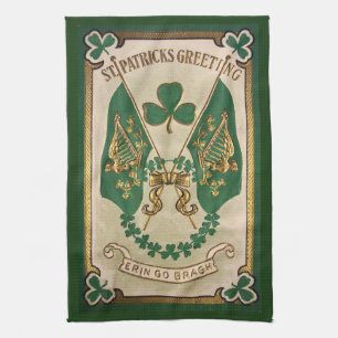 Keukenhanddoek met St. Patrick's Day-wens