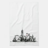 Keukenhanddoek met uitzicht op NY City (Verticaal)