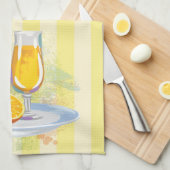 Keukenhanddoek met vers geperst sinaasappelsap (Quarter Fold)