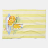 Keukenhanddoek met vers geperst sinaasappelsap (Horizontaal)
