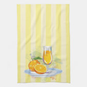 Keukenhanddoek met vers geperst sinaasappelsap (Verticaal)