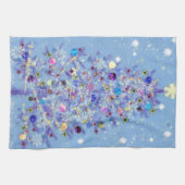 Keukenhanddoek met versierde kerstboom (Horizontaal)