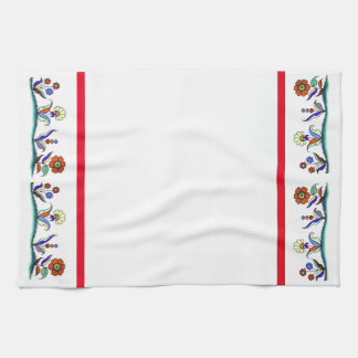 Keukenhanddoek met versiering van beemdloer