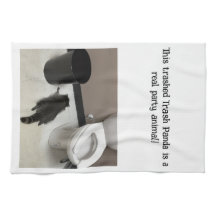 KEUKENHANDDOEK MET VERWOESTE PANDABEELD