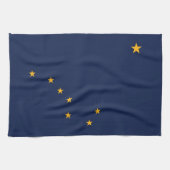 Keukenhanddoek met vlag van Alaska, VS (Horizontaal)