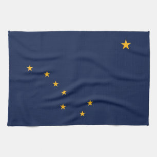 Keukenhanddoek met vlag van Alaska, VS