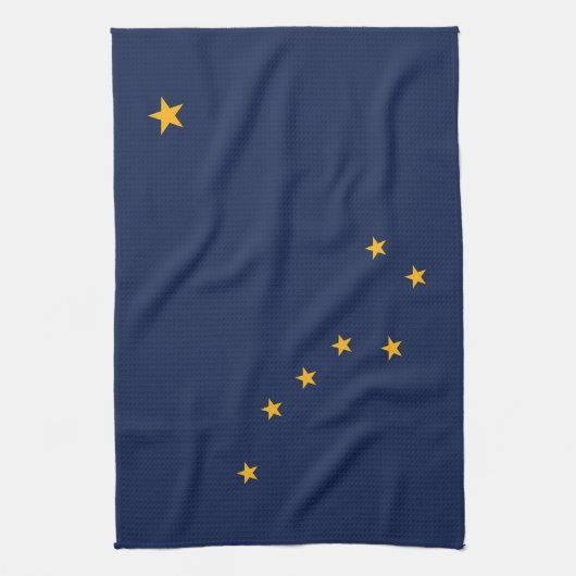 Keukenhanddoek met vlag van Alaska, VS (Verticaal)