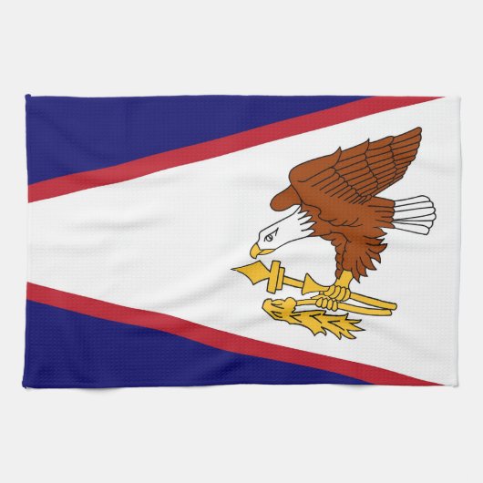 Keukenhanddoek met vlag van Amerikaans-Samoa, V.S. (Horizontaal)