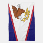 Keukenhanddoek met vlag van Amerikaans-Samoa, V.S. (Verticaal)