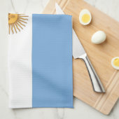 Keukenhanddoek met vlag van Argentinië (Quarter Fold)
