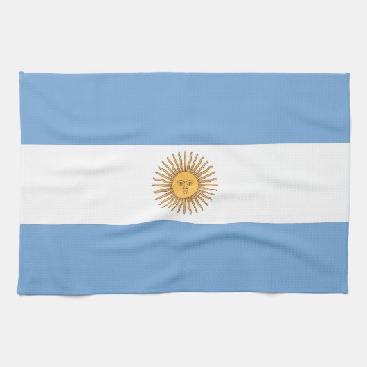 Keukenhanddoek met vlag van Argentinië (Horizontaal)