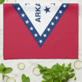 Keukenhanddoek met vlag van Arkansas, VS (Gevouwen)