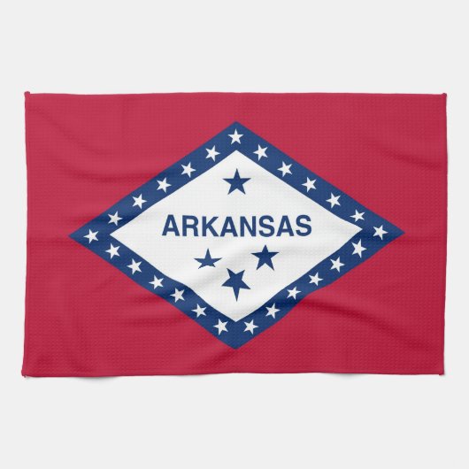 Keukenhanddoek met vlag van Arkansas, VS (Horizontaal)
