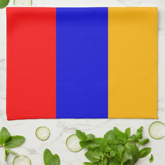 Keukenhanddoek met vlag van Armenië (Gevouwen)
