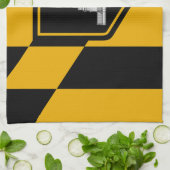 Keukenhanddoek met vlag van Baltimore City, VS (Gevouwen)