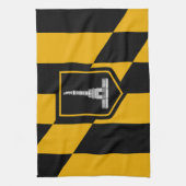 Keukenhanddoek met vlag van Baltimore City, VS (Verticaal)