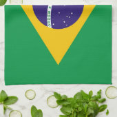 Keukenhanddoek met vlag van Brazilië (Gevouwen)
