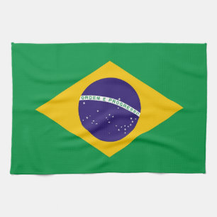 Keukenhanddoek met vlag van Brazilië