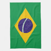 Keukenhanddoek met vlag van Brazilië (Verticaal)