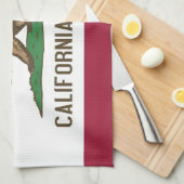 Keukenhanddoek met vlag van Californië, V.S.A. (Quarter Fold)