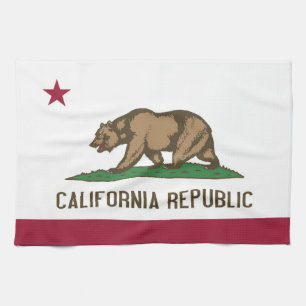 Keukenhanddoek met vlag van Californië, V.S.A.