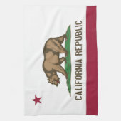 Keukenhanddoek met vlag van Californië, V.S.A. (Verticaal)