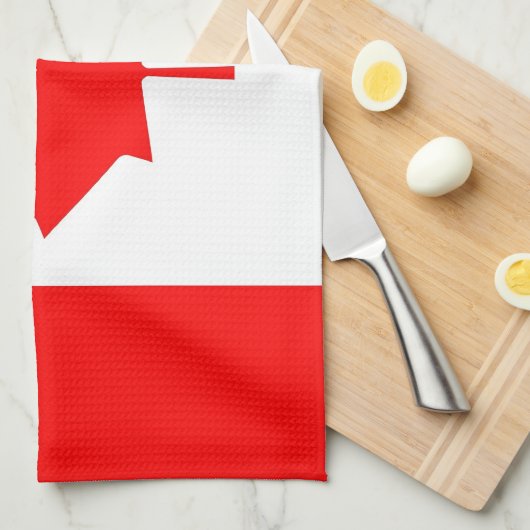 Keukenhanddoek met vlag van Canada (Quarter Fold)