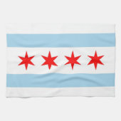 Keukenhanddoek met vlag van Chicago, Illinois (Horizontaal)