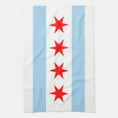 Keukenhanddoek met vlag van Chicago, Illinois (Verticaal)