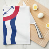 Keukenhanddoek met vlag van Cincinnati City, VS (Quarter Fold)