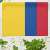 Keukenhanddoek met vlag van Colombia (Gevouwen)