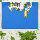 Keukenhanddoek met vlag van Connecticut, U.S.A. (Gevouwen)