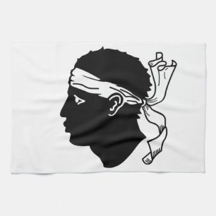 Keukenhanddoek met vlag van Corsica