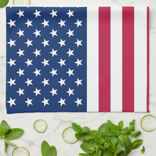 Keukenhanddoek met vlag van de VS (Gevouwen)