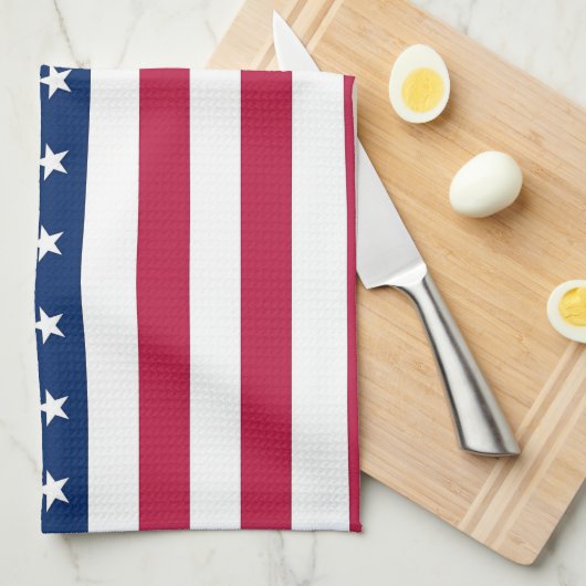 Keukenhanddoek met vlag van de VS (Quarter Fold)