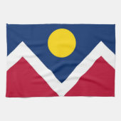 Keukenhanddoek met vlag van Denver, Colorado (Horizontaal)