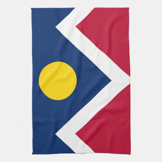 Keukenhanddoek met vlag van Denver, Colorado (Verticaal)