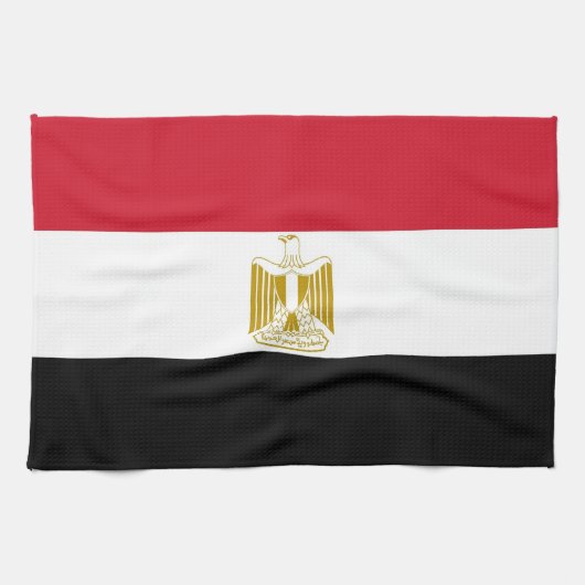 Keukenhanddoek met vlag van Egypte (Horizontaal)