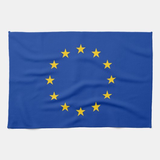 Keukenhanddoek met vlag van Europese Unie (Horizontaal)