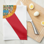 Keukenhanddoek met vlag van Florida, VS (Quarter Fold)