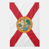 Keukenhanddoek met vlag van Florida, VS (Verticaal)